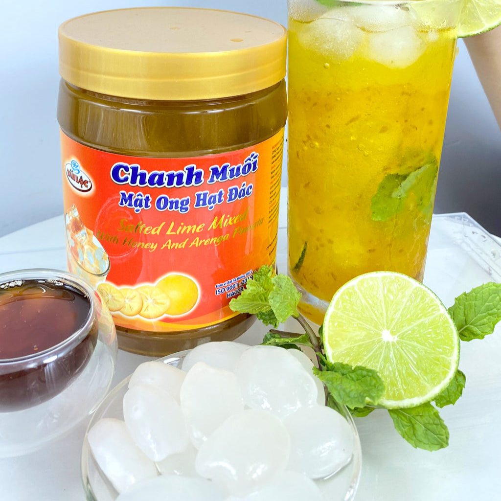 Chanh Muối Mật Ong Hạt Đác | Salted Lime Mixed with Honey and Arenga Pinnata