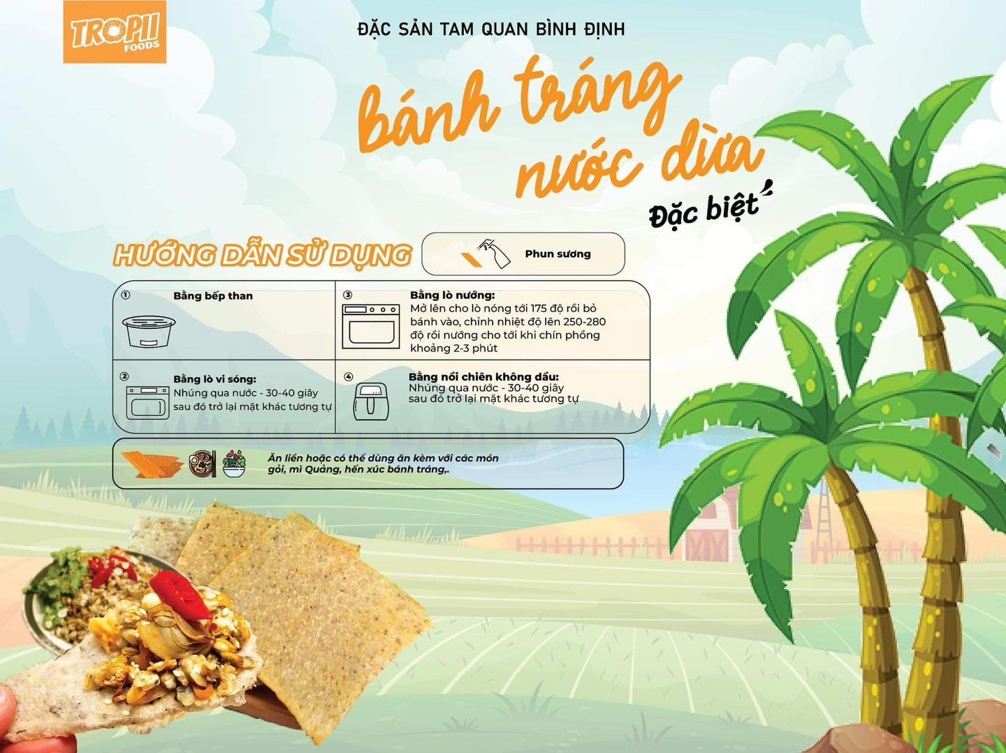 Bánh Tráng Dừa Bình Định Vuông | Coconut Rice Paper