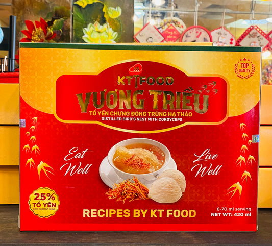 Yến Đông Trùng Hạ Thảo-KT FOOD Vương Triều | Distilled Bird's Nest with Cordyceps