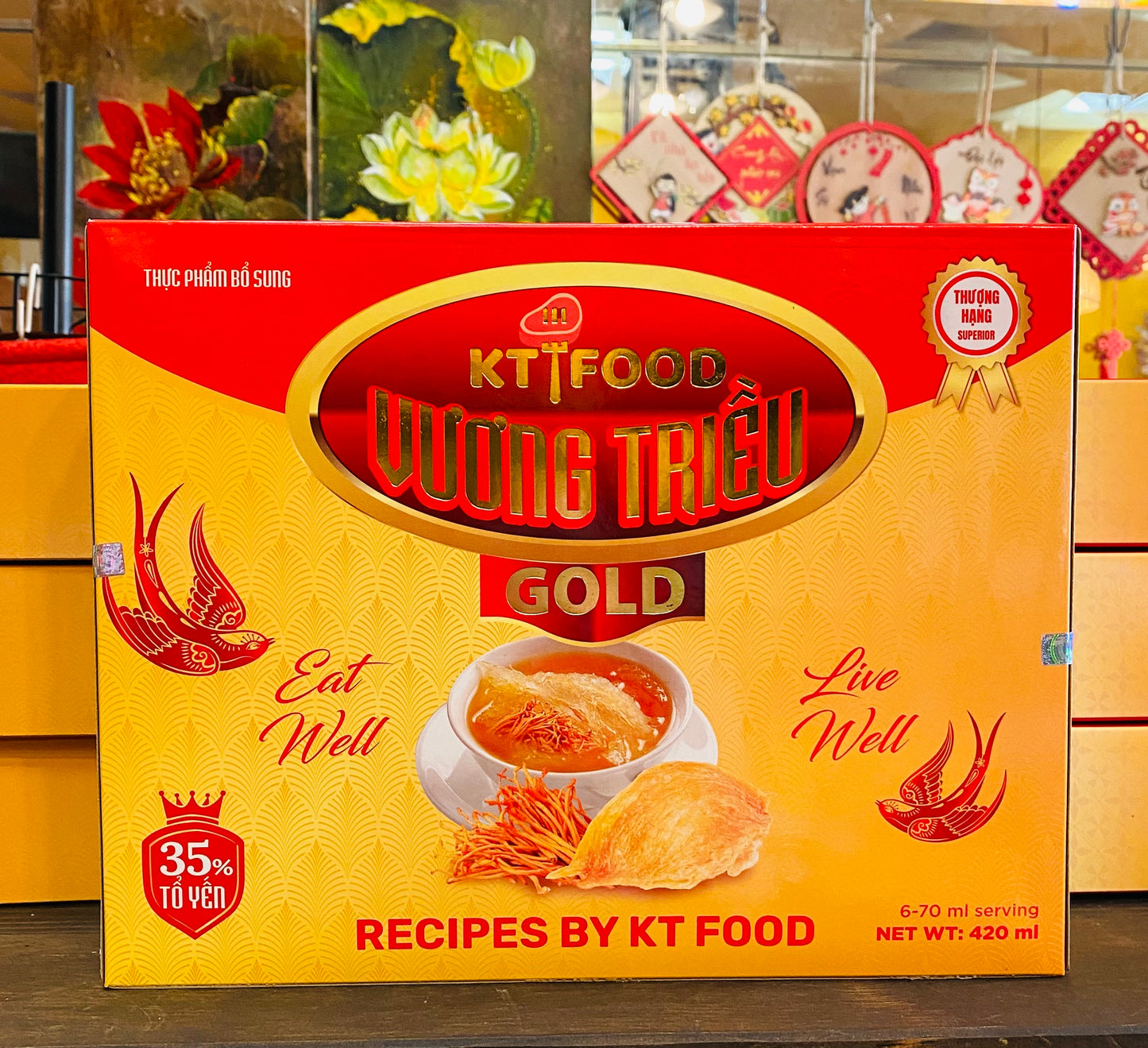 Yến Đông Trùng Hạ Thảo-KT FOOD Vương Triều | Distilled Bird's Nest with Cordyceps