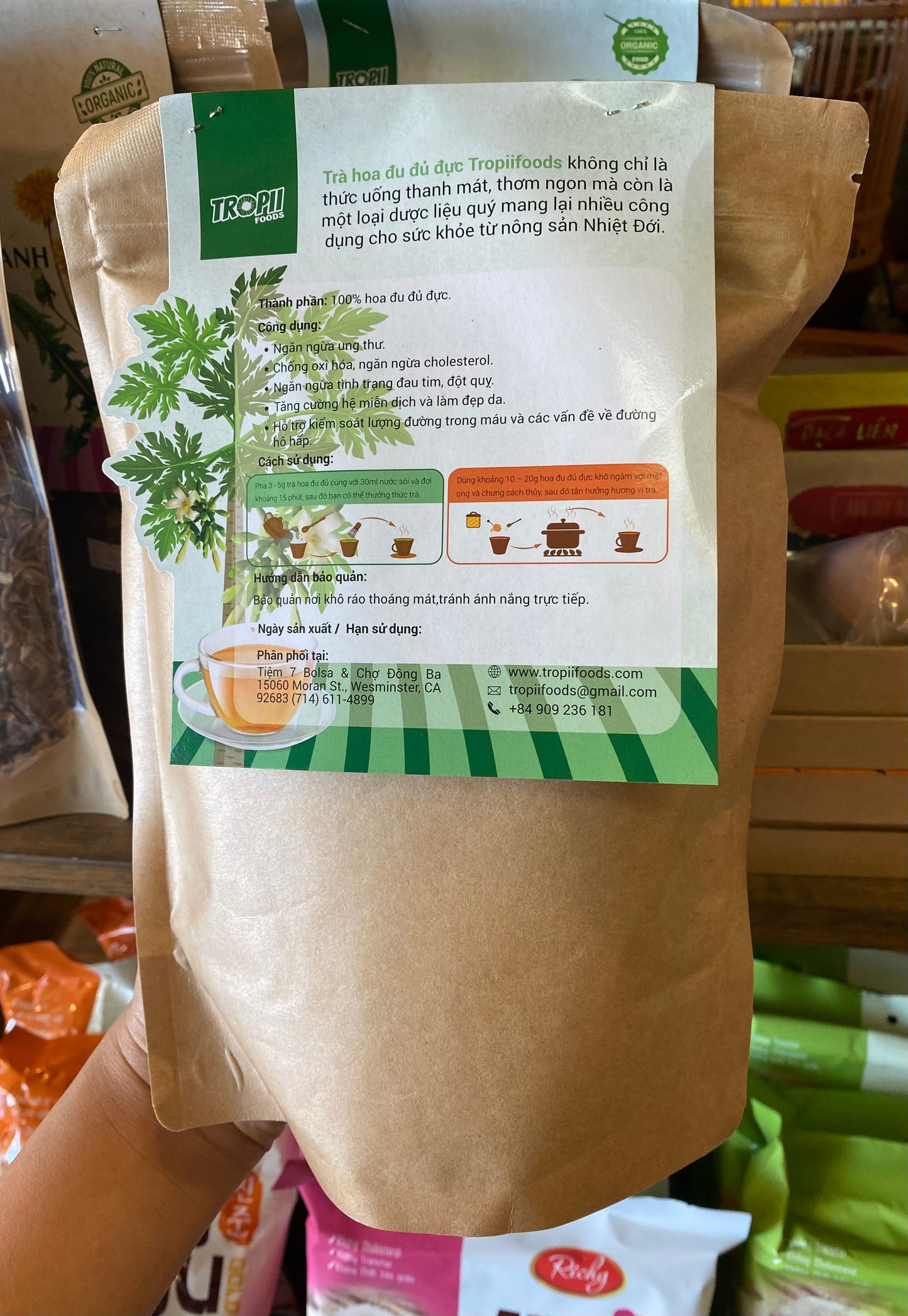 Trà Hoa Đu Đủ Đực | Papaya Flower Tea 300g