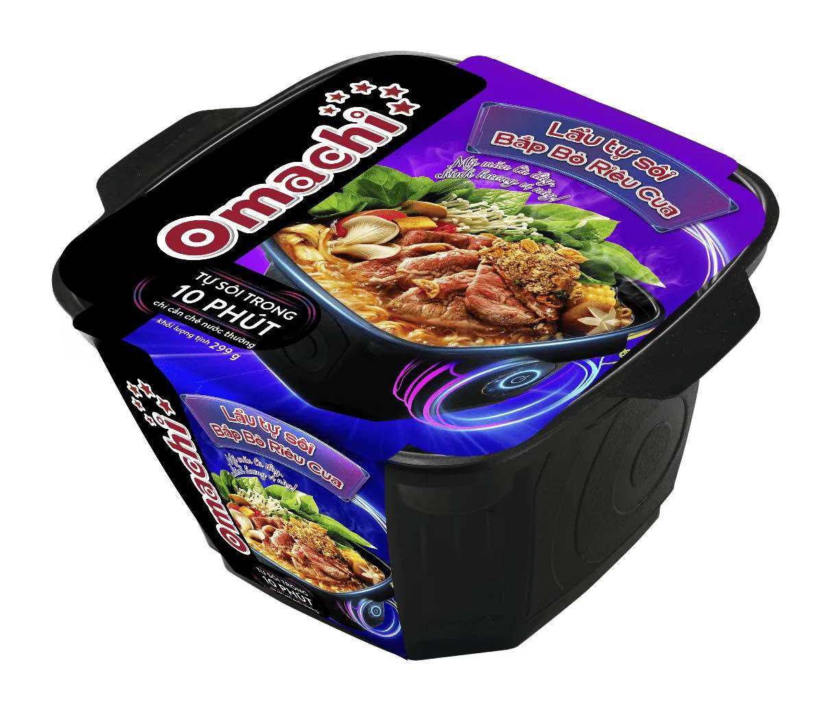 Lẩu Tự Sôi Omachi vị Bắp Bò Riêu Cua | Omachi Self-boiling Instant Hot Pot