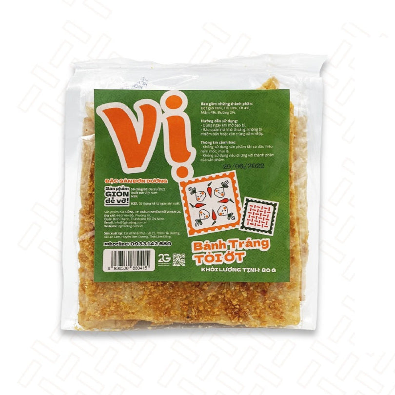 Bánh Tráng Vị - Tỏi Ớt | Garlic & Chili Sauce Rice Crackers