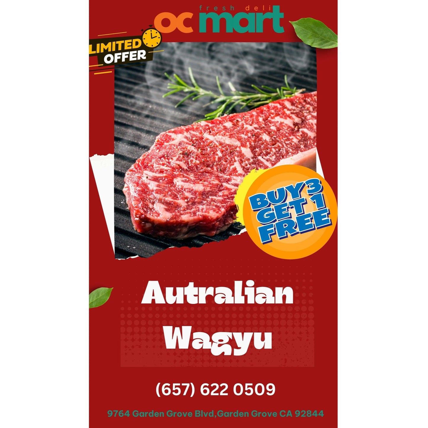 Combo 1: Bò Wagyu Úc Mua 3 Tặng 1