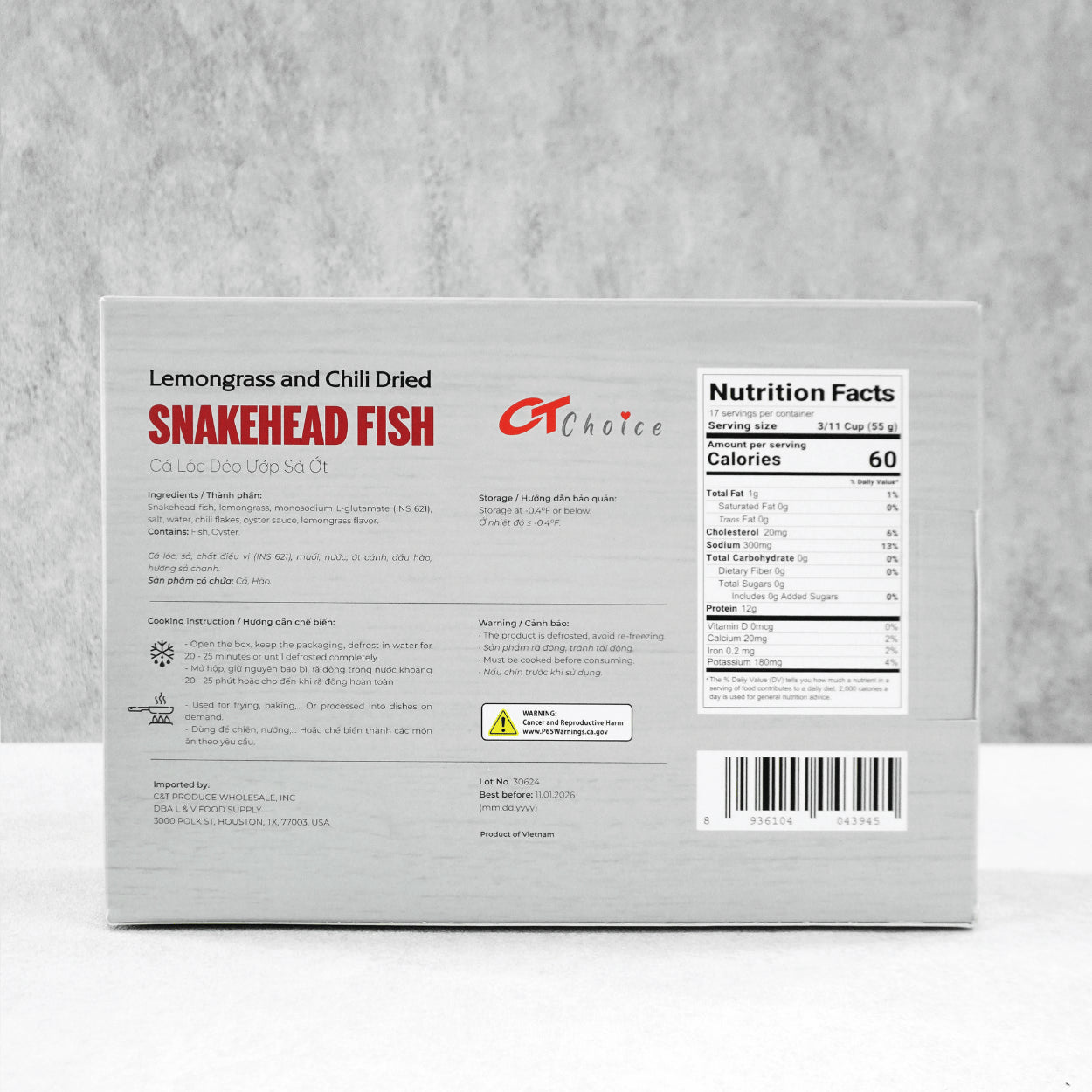 Cá Lóc Dẻo Ướp Sả Ớt | Lemongrass Chili Dried Snakehead Fish