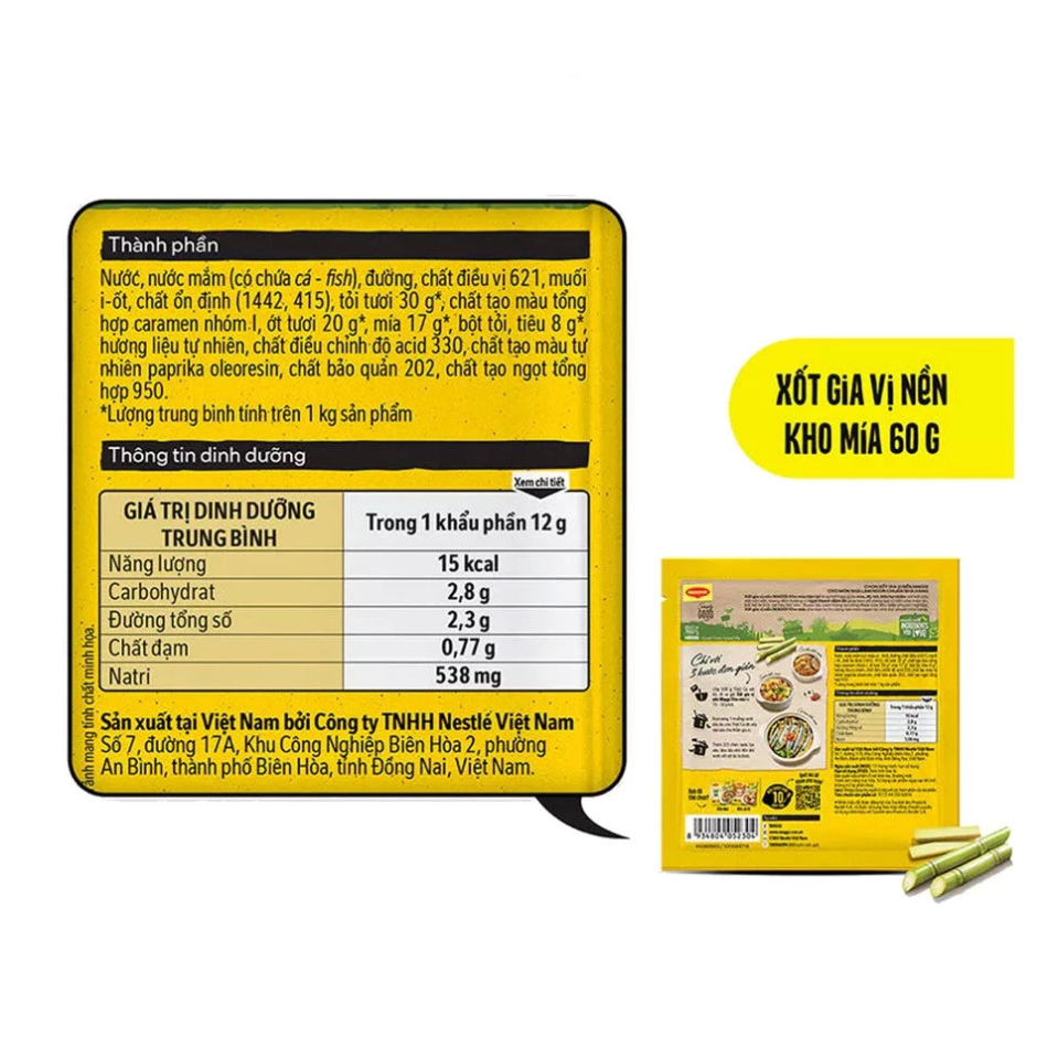 Maggi Xốt Gia Vị Kho Mía