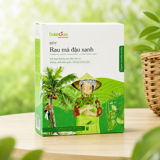 Bột Rau Má Đậu Xanh DALAHOUSE | Pennywort Powder Green Bean Coconut Milk