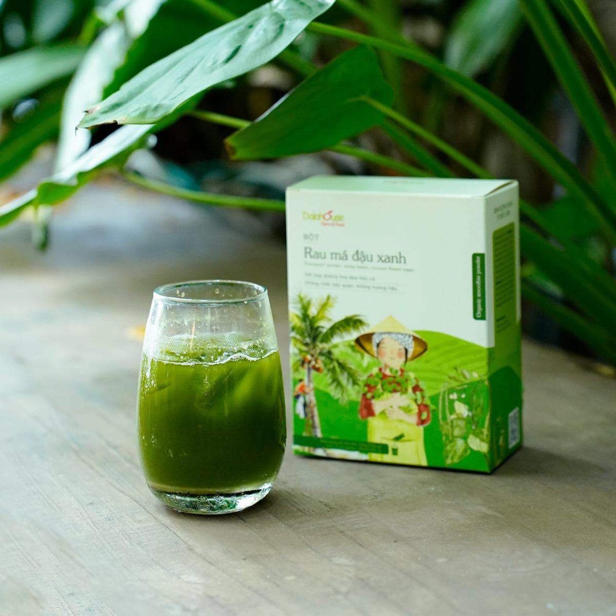 Bột Rau Má Đậu Xanh DALAHOUSE | Pennywort Powder Green Bean Coconut Milk