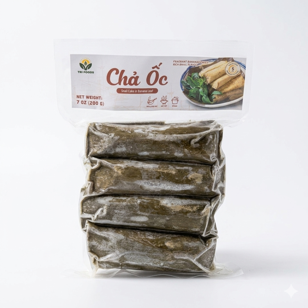 Chả Ốc Lá Chuối | Snail Cake in Banana Leaf
