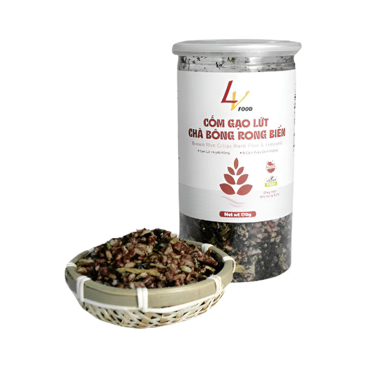 Cốm Gạo Lứt Chà Bông Rong Biển | Brown Rice Crisps Pork Floss & Seaweed