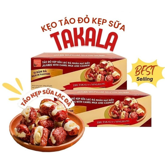 Táo Đỏ Kẹp Sữa Lạc Đà Takala | Takala Jujubes with Camel Milk & Cashew