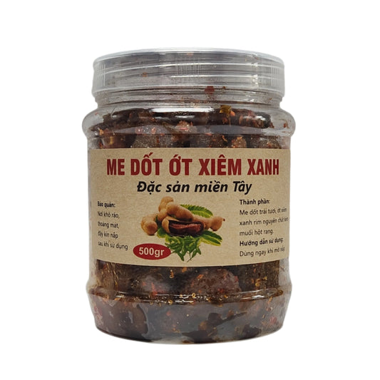 Me Dốt Ớt Xiêm Xanh | Dried Tamarind with Green Pepper