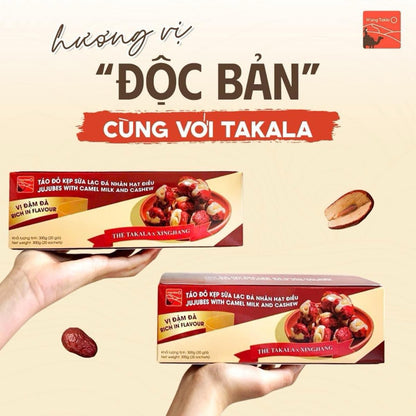 Táo Đỏ Kẹp Sữa Lạc Đà Takala | Takala Jujubes with Camel Milk & Cashew