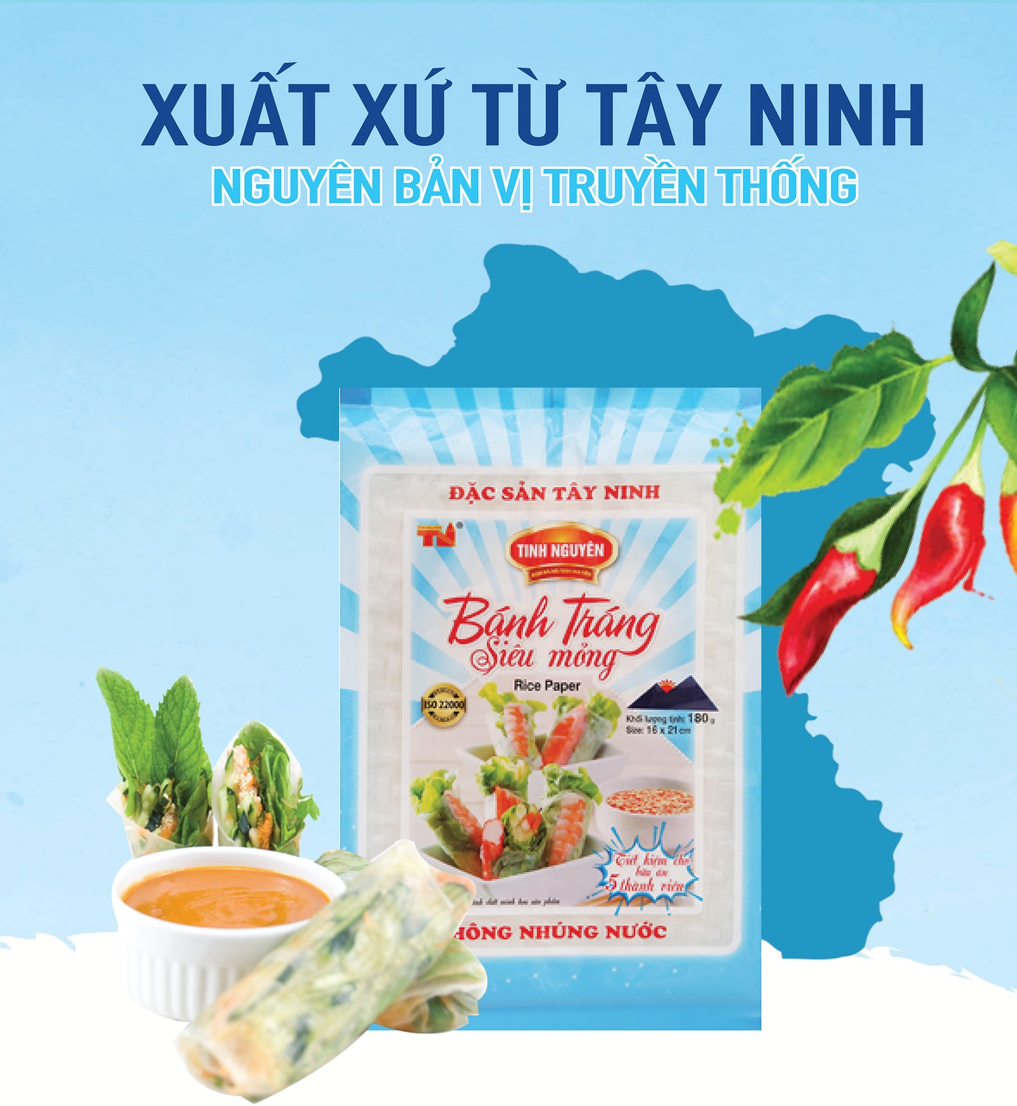 Bánh Tráng Siêu Mỏng Tinh Nguyên | No-Soak Rice Paper