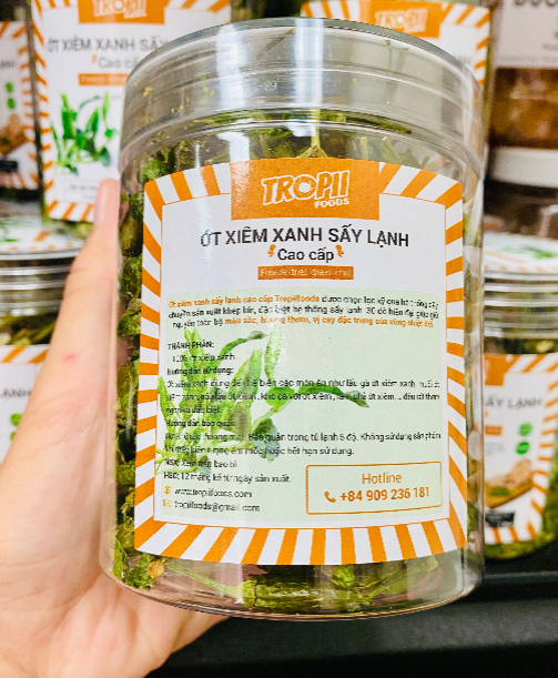 Ớt Xiêm Xanh Sấy Lạnh | Freeze Dried Green Chili