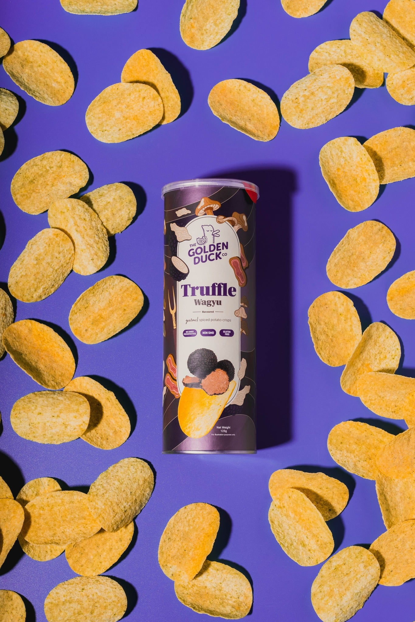 Snack vị Bò Wagyu Nấm Truffle | The Golden Duck Truffle Wagyu Chips