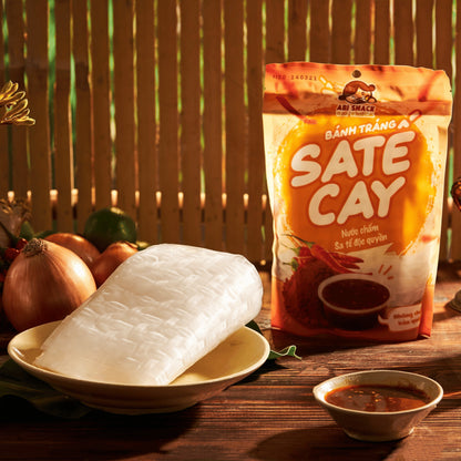 Bánh Tráng Sa Tế Cay | Spicy Satay Mixed Rice Paper