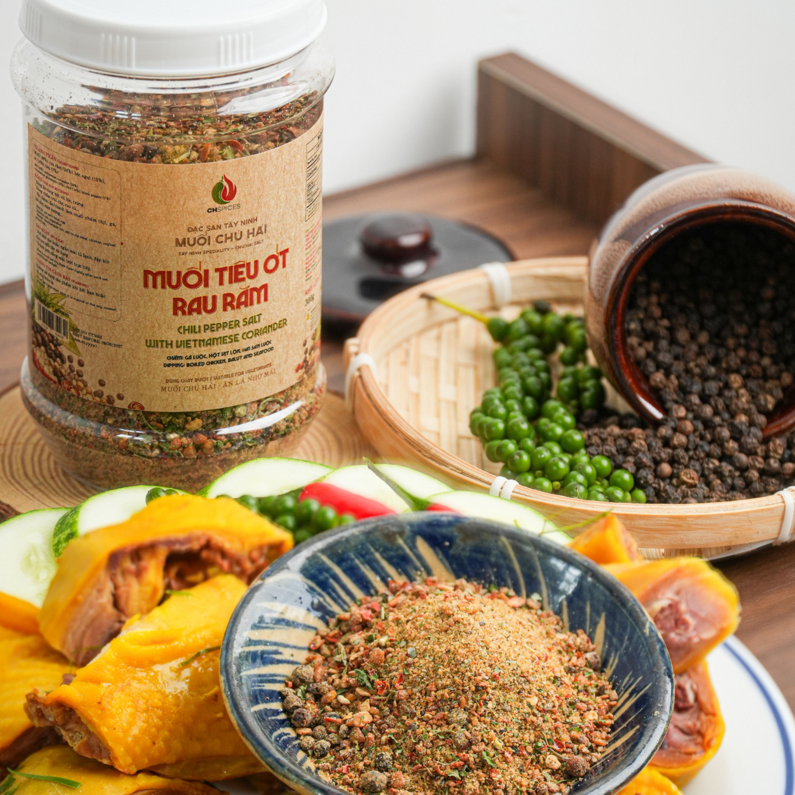Muối Tiêu Ớt Rau Răm | Chili Pepper Salt with Vietnamese Coriander