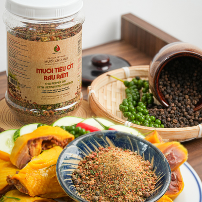 Muối Tiêu Ớt Rau Răm | Chili Pepper Salt with Vietnamese Coriander