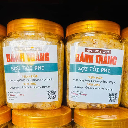 Bánh Tráng Sợi Tỏi Phi | Mixes Rice Paper with Fried Garlic