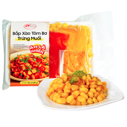 Bắp Xào Tôm Bơ Trứng Muối | Stir-fried Corn with Shrimp, Margarine & Salted Egg Yolks