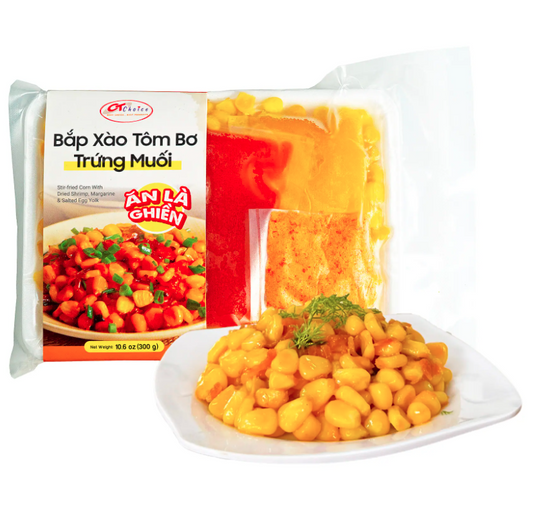 Bắp Xào Tôm Bơ Trứng Muối | Stir-fried Corn with Shrimp, Margarine & Salted Egg Yolks