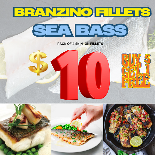 Combo 4: Fillet Cá Seabass - Mua 5 Tặng 1