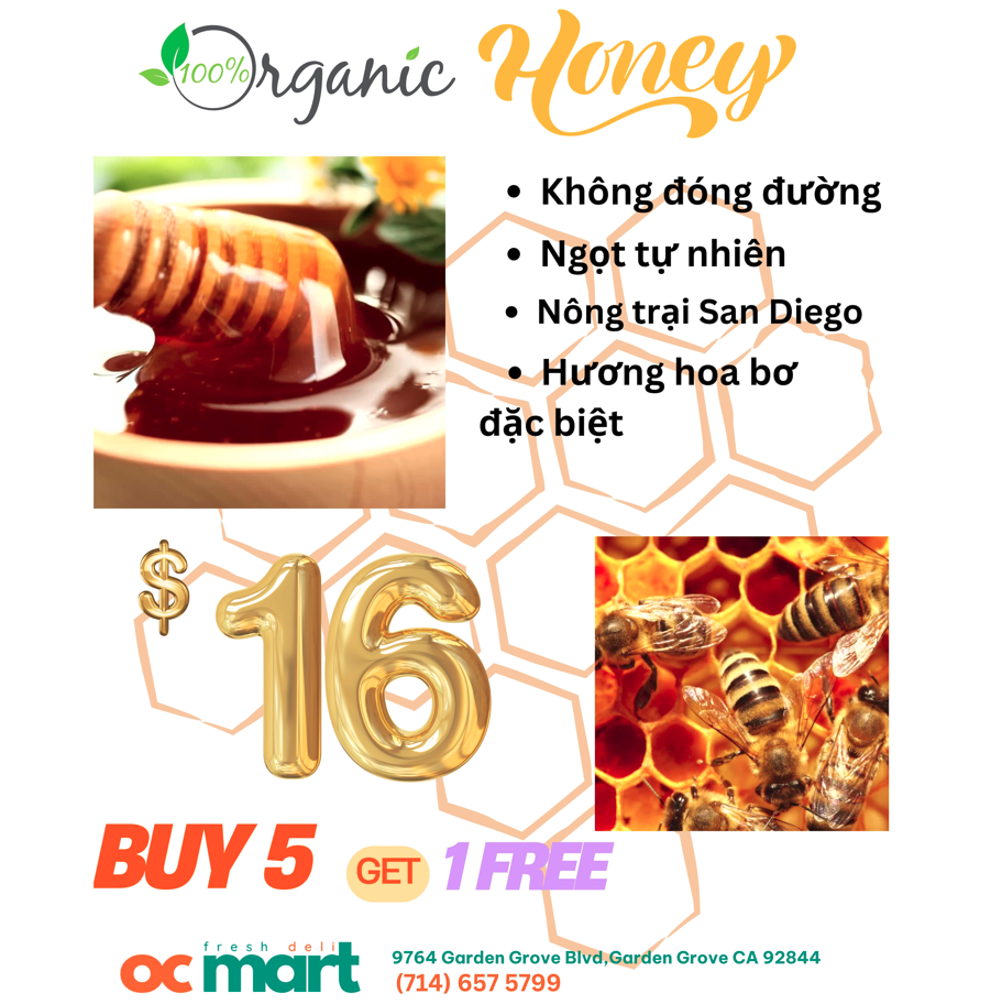 Combo 6: Mật Ong Farm Cali Mua 5 Tặng 1