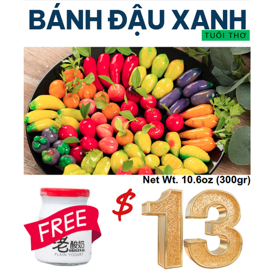 Combo 8: Bánh Rau Câu Tuổi Thơ Tặng 1 Ly Yogurt