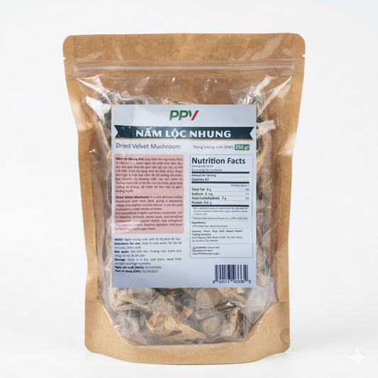Nấm Lộc Nhung 250g | Dried Velvet Mushroom