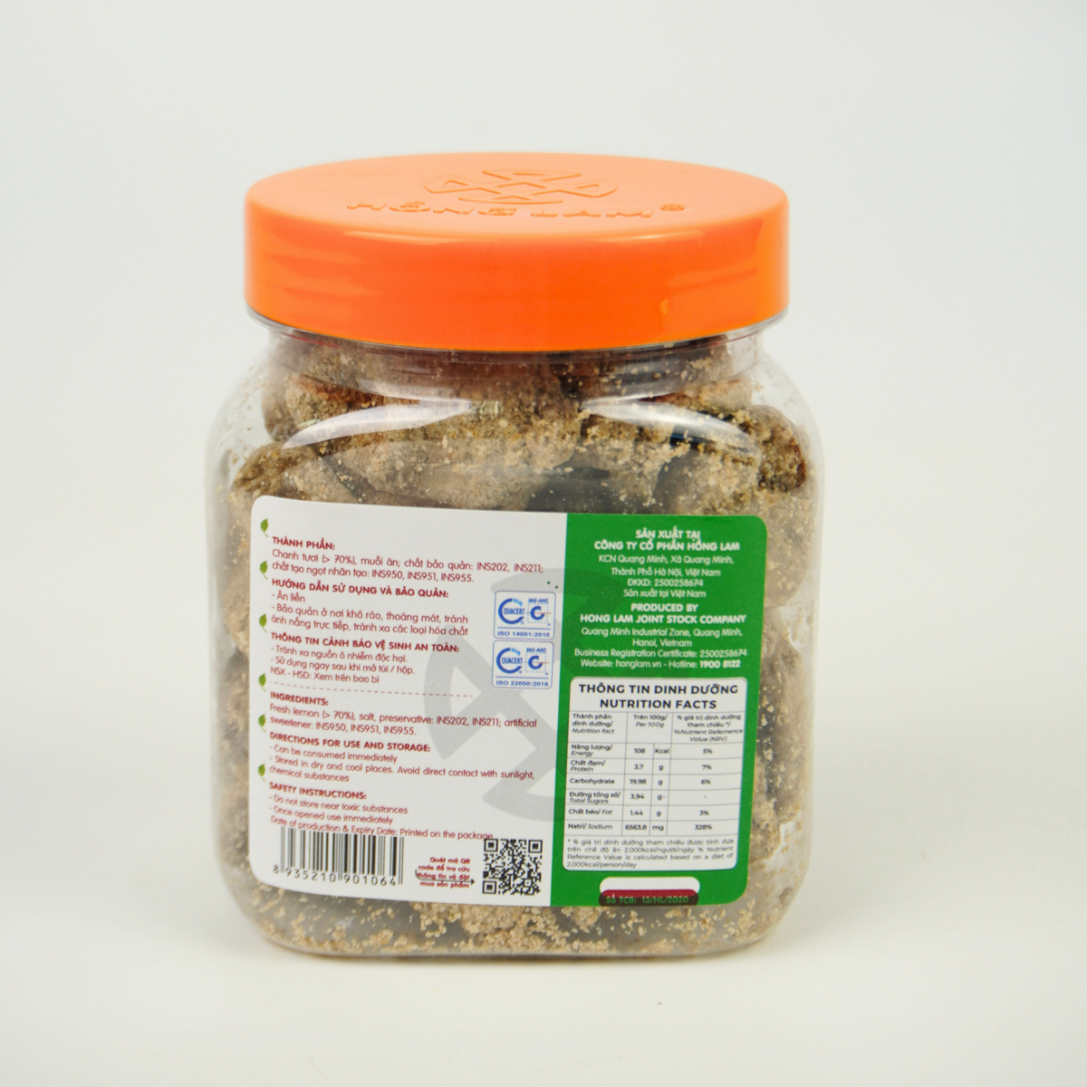Chanh Mặn Ngọt Hồng Lam | Sweet & Salty Lemon 200g