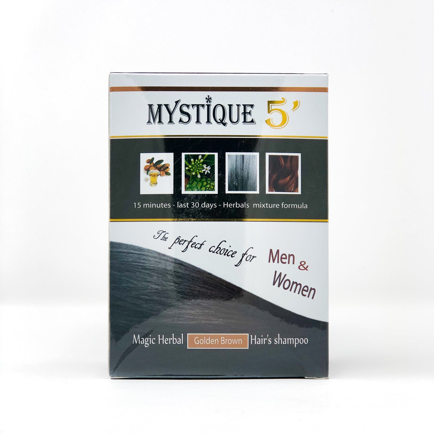 Dầu Gội Nhuộm Tóc Bạc Mystique 5'