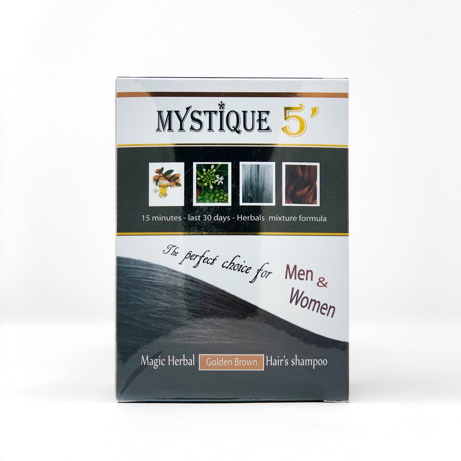 Dầu Gội Nhuộm Tóc Bạc Mystique 5'