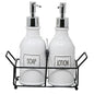 Set 2 Chai Soap & Lotion | Ceramic Bath Soap and Pump with Metal Base