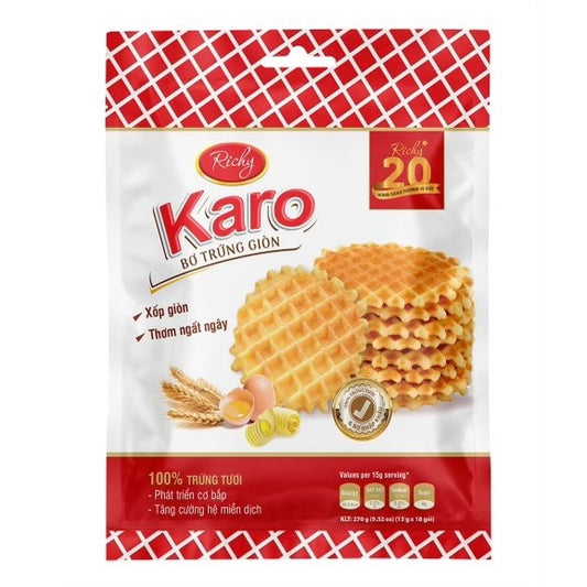 Bánh Xốp Bơ Trứng Giòn | Karo Crispy Butter Waffles