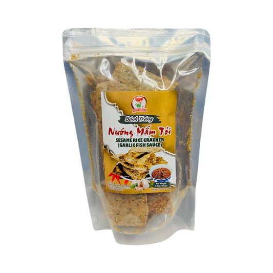 Bánh Tráng Nướng Mắm Tỏi Con Voi | Sesame Rice Cracker with Garlic Fish Sauce