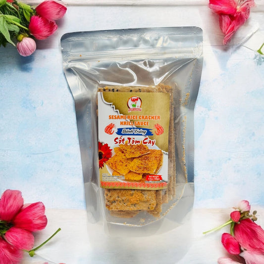 Bánh Tráng Sốt Tôm Cay Con Voi | Sesame Rice Cracker with Krill Sauce