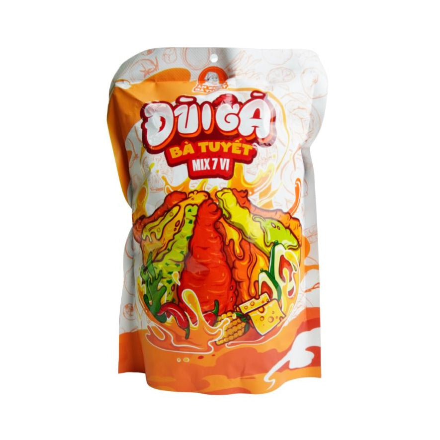 Bim Bim Đùi Gà Bà Tuyết Mix 7 Vị | Mix-7 Flavor Chicken Drumstick Snack 64g