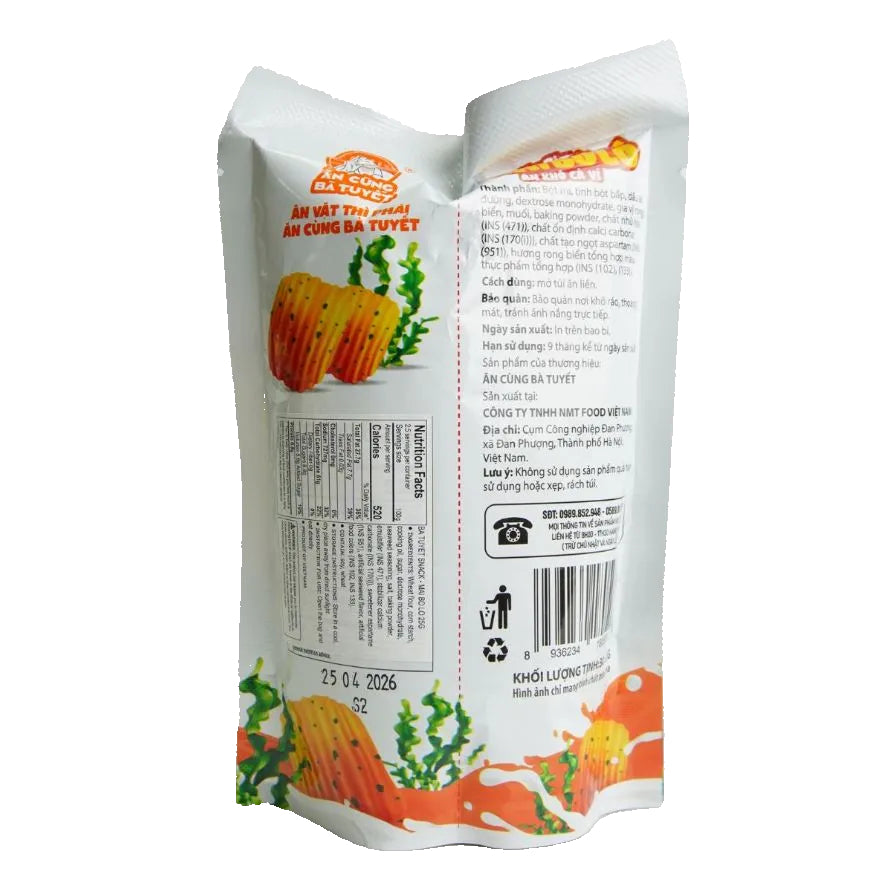 Bim Bim Mái Bờ Lô Bà Tuyết | Wavy Seaweed Chips 25g