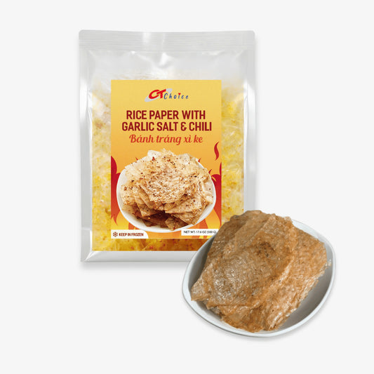 Bánh Tráng Xì Ke | Rice Paper With Garlic Salt & Chili