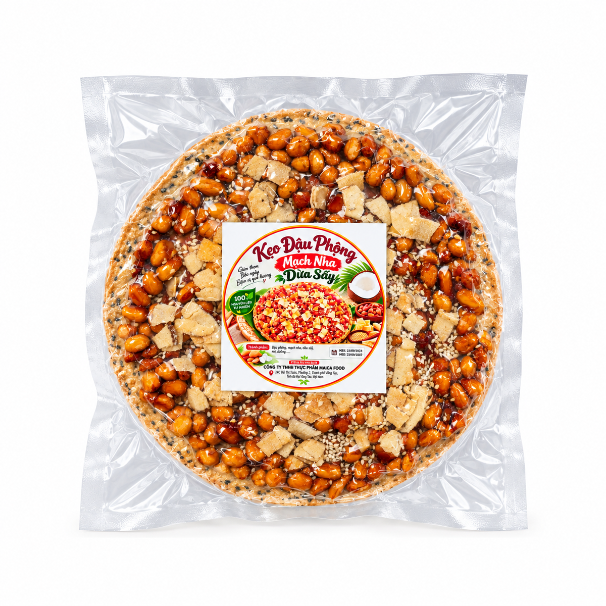Kẹo Đậu Phộng Mạch Nha Dừa Sấy | Peanut Candy with Dried Coconut