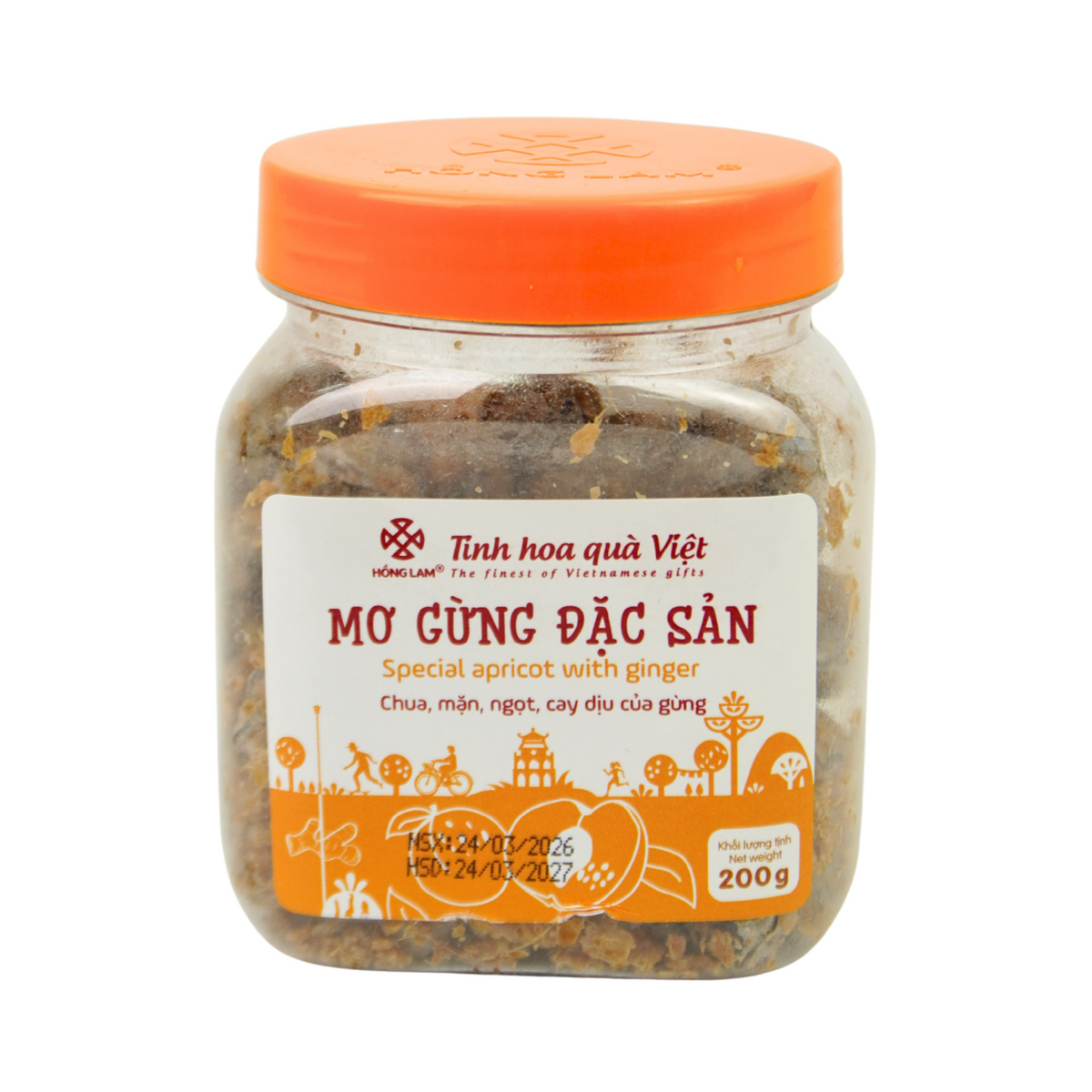 Mơ Gừng Đặc Sản Hồng Lam | Special Apricot with Ginger 200g