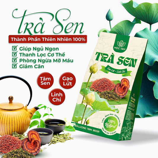 Trà Sen Gạo Lứt Linh Chi - Mộc Tâm