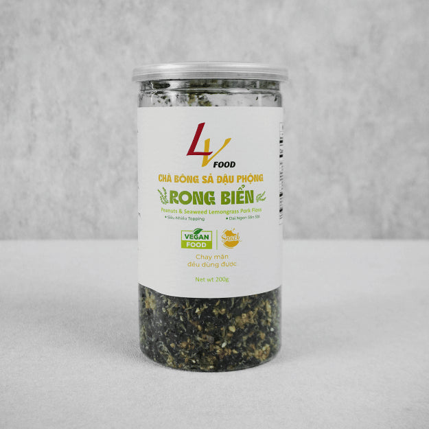 Chà Bông Sả Đậu Phộng Rong Biển | Peanuts & Seaweed Lemongrass Pork Floss