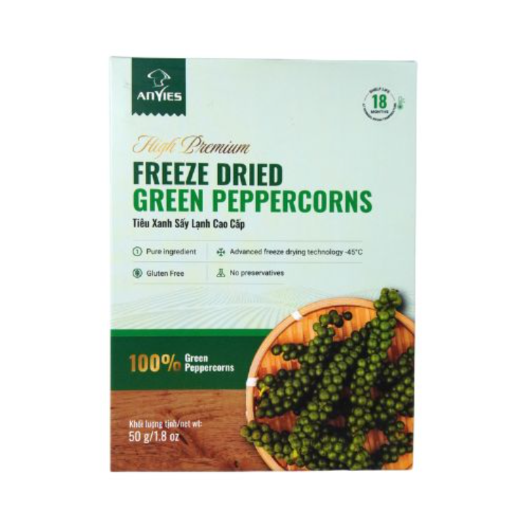 Tiêu Xanh Sấy Lạnh | Freeze Dried Green Peppercorns