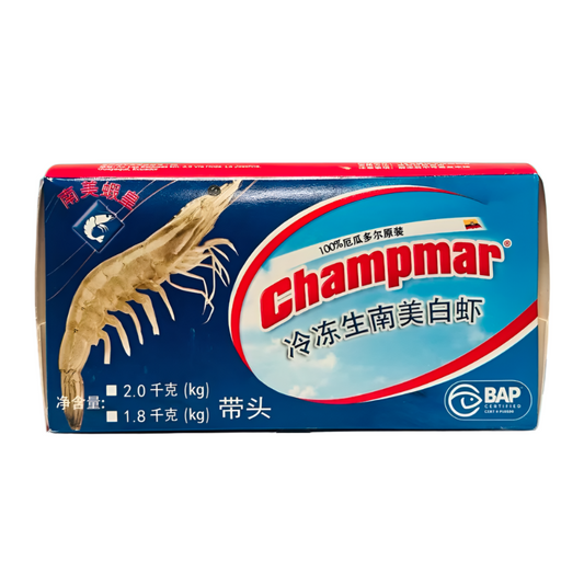 Tôm Trắng Có Đầu | Frozen White Shrimp with Head 10-20