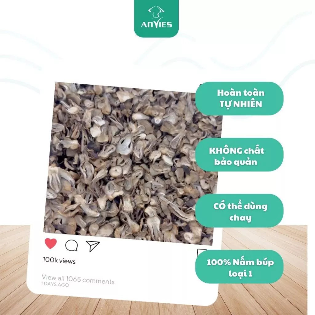 Nấm Rơm Khô Thái Lát | Dried Sliced Straw Mushroom