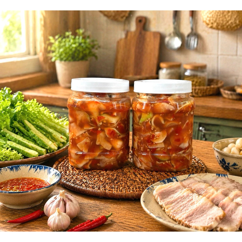 Mắm Dưa Đu Đủ Bé Ngọc | Vietnamese Pickle Vegetables
