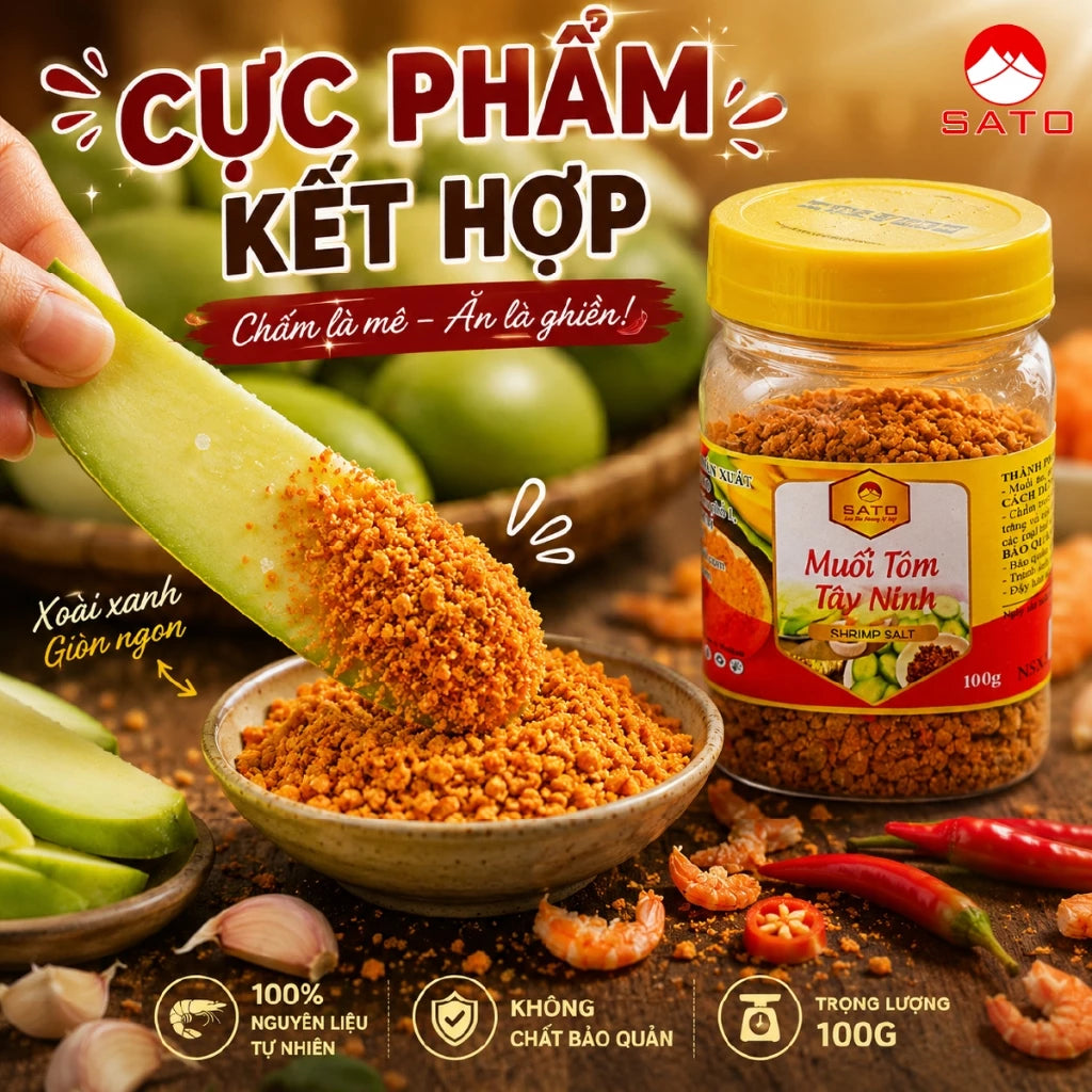 Muối Tôm Tây Ninh SATO | Shrimp Salt