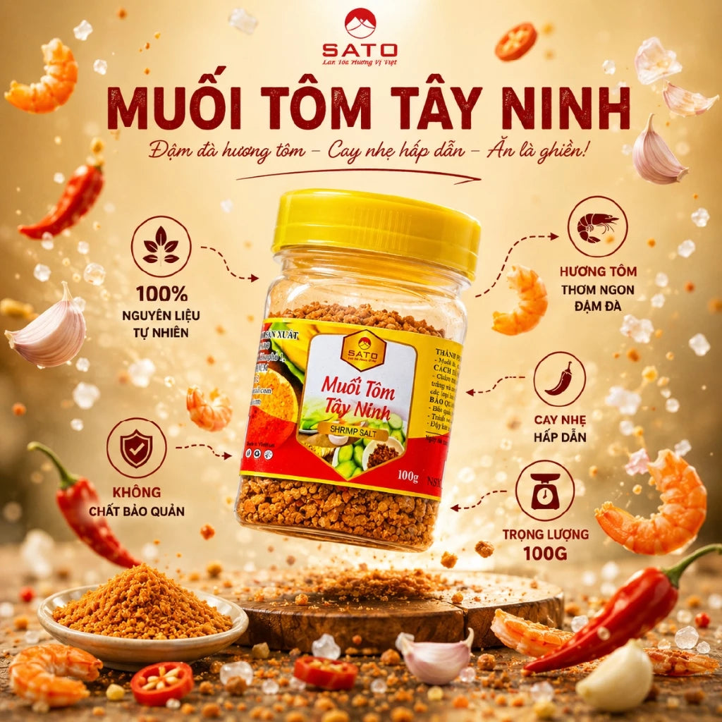 Muối Tôm Tây Ninh SATO | Shrimp Salt